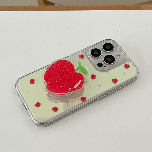 [Mademoment] Mini Fruit Pattern Design Glossy Mirror Phone