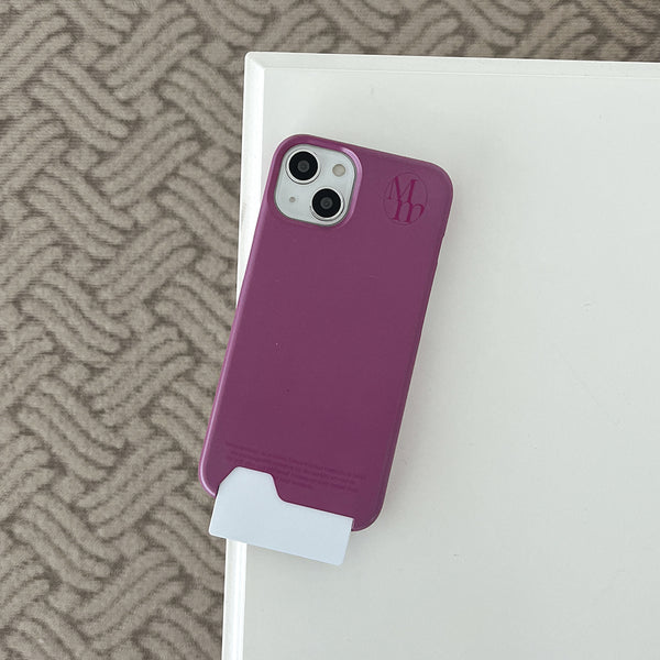 [Mademoment] Soft Cream Plain Design Phone Case