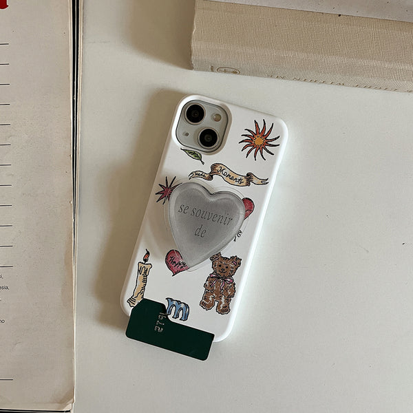 [Mademoment] Vintage Drawing Pattern Design Phone Case