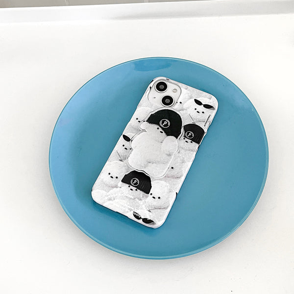 [THENINEMALL] Nice Puppy Pattern Hard Phone Case (2 types)