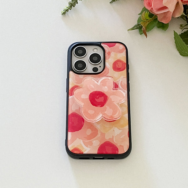 [Mademoment] Flower Watercolor Design Bumper Phone Case