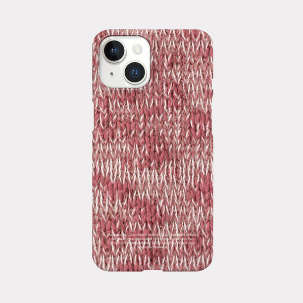 [Mademoment] Hairy Pink Knit Design Phone Case