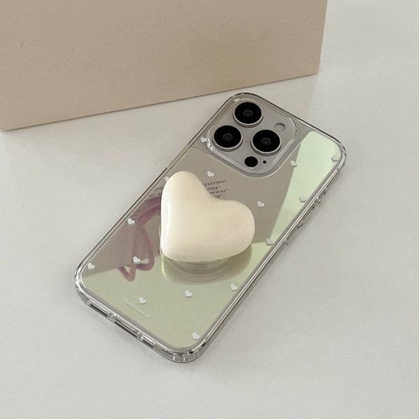 [Mademoment] Small Heart Pattern Design Glossy Mirror Phone