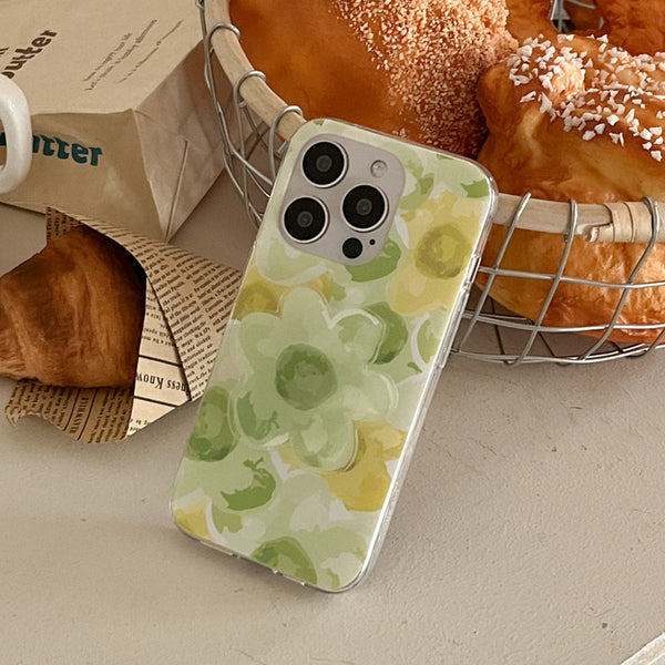 [Mademoment] Flower Watercolor Design Clear Phone Case (3 Types)