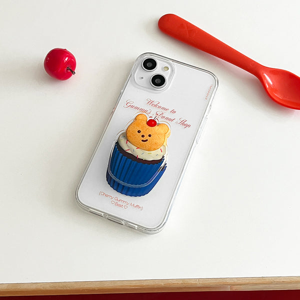 [THENINEMALL] Gummy Donut Shop Clear Phone Case (3 types)