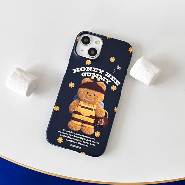 [THENINEMALL] Honey Bee Gummy Hard Phone Case (2 types)