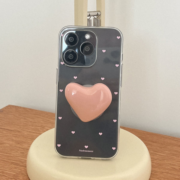 [Mademoment] Small Heart Pattern Design Clear Phone Case (3 Types)