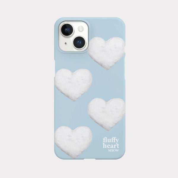 [Mademoment] Pattern Fluffy Heart Snow Design Phone Case