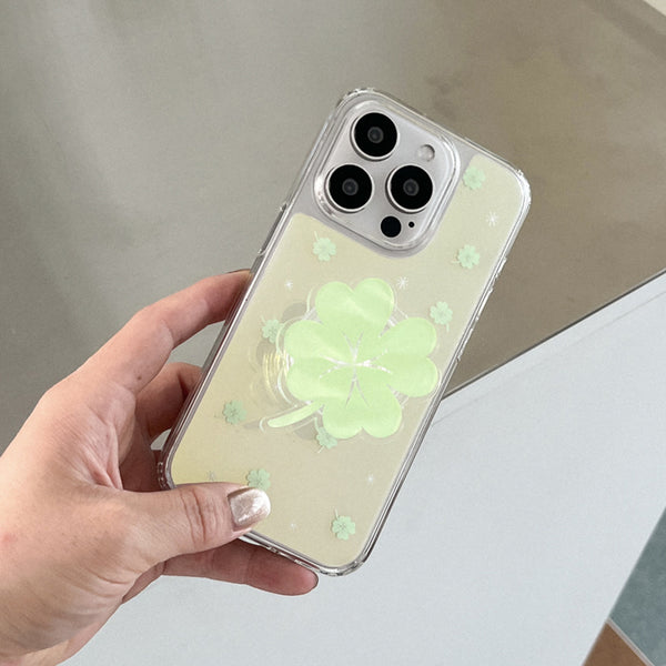 [Mademoment] Kind Of Luck Design Glossy Mirror Phone