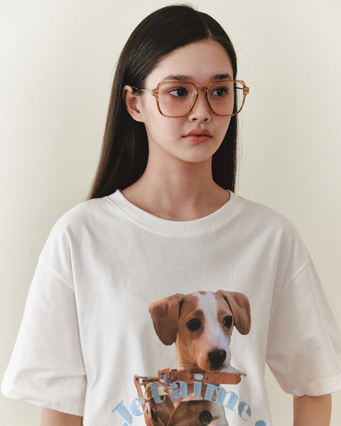 [NOIRNINE] UNISEX Pépé Romy T-shirts (WHITE)