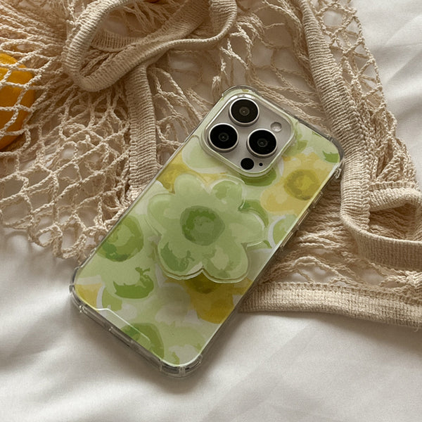 [Mademoment] Flower Watercolor Design Clear Phone Case (3 Types)