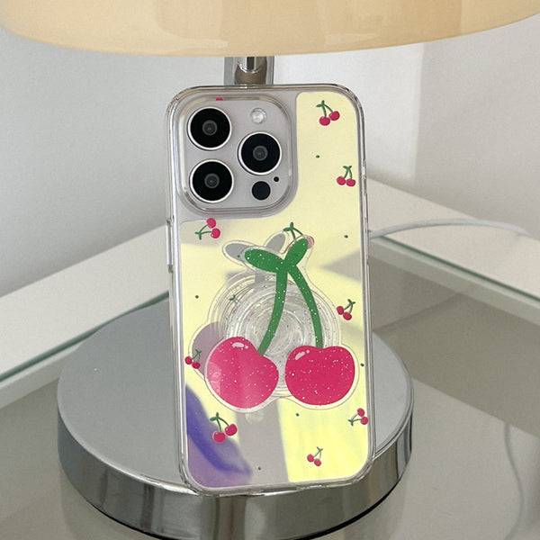 [Mademoment] Mini Fruit Pattern Design Glossy Mirror Phone