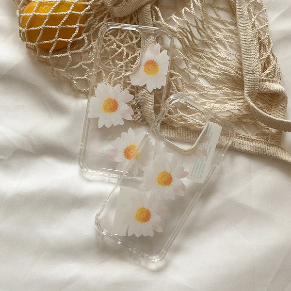 [Mademoment] Pure Daisy Design Clear Phone Case (3 Types)