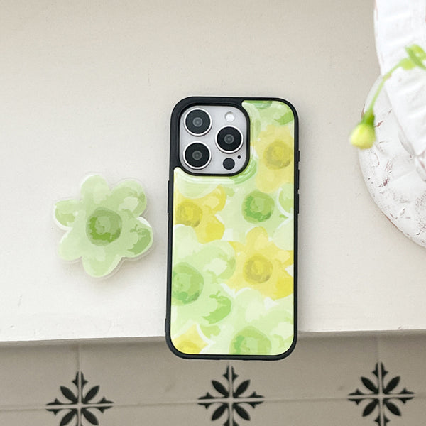 [Mademoment] Flower Watercolor Design Bumper Phone Case