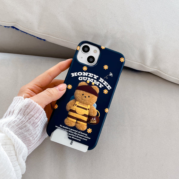 [THENINEMALL] Honey Bee Gummy Hard Phone Case (2 types)