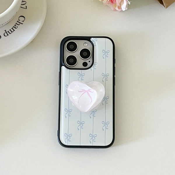 [Mademoment] Line Ribbon Pattern Design Bumper Phone Case