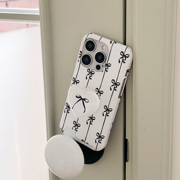 [Mademoment] Line Ribbon Pattern Design Phone Case