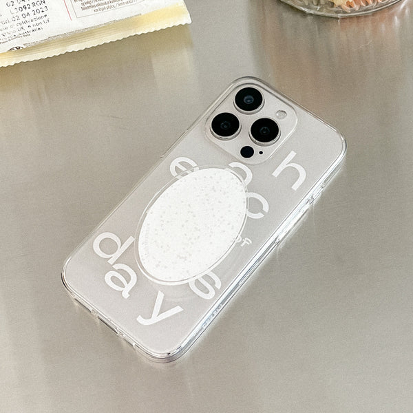 [Mademoment] Each Of Day Design Clear Phone Case (3 Types)