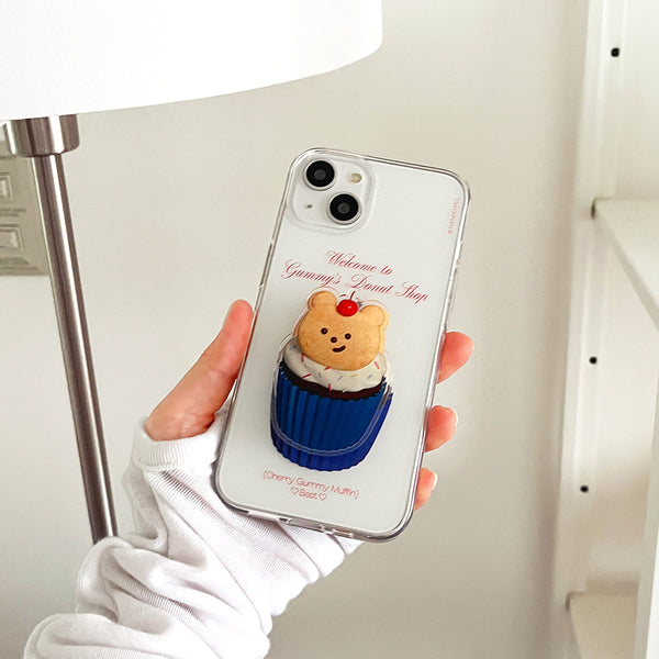 [THENINEMALL] Gummy Donut Shop Clear Phone Case (3 types)