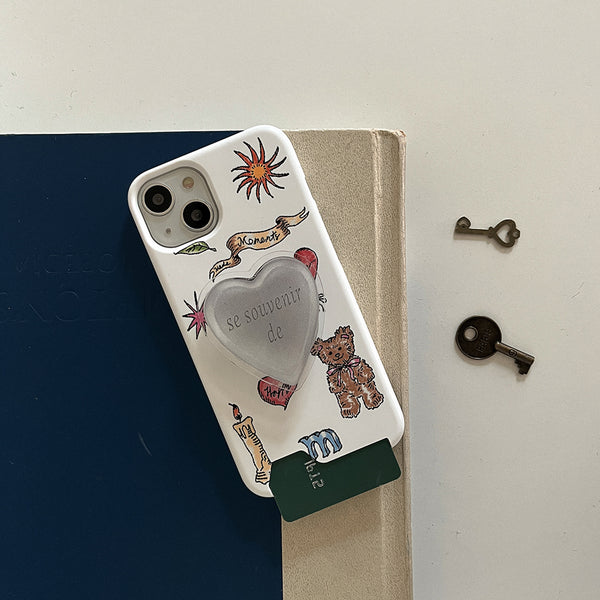 [Mademoment] Vintage Drawing Pattern Design Phone Case