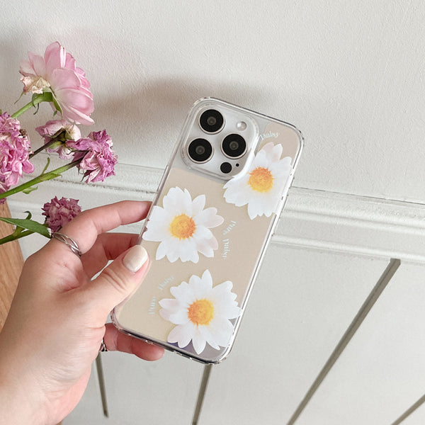 [Mademoment] Pure Daisy Design Glossy Mirror Phone