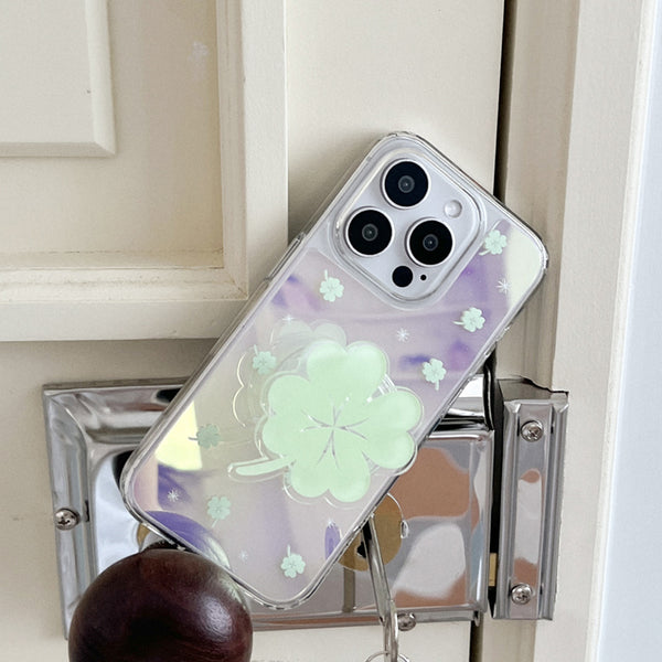 [Mademoment] Kind Of Luck Design Glossy Mirror Phone