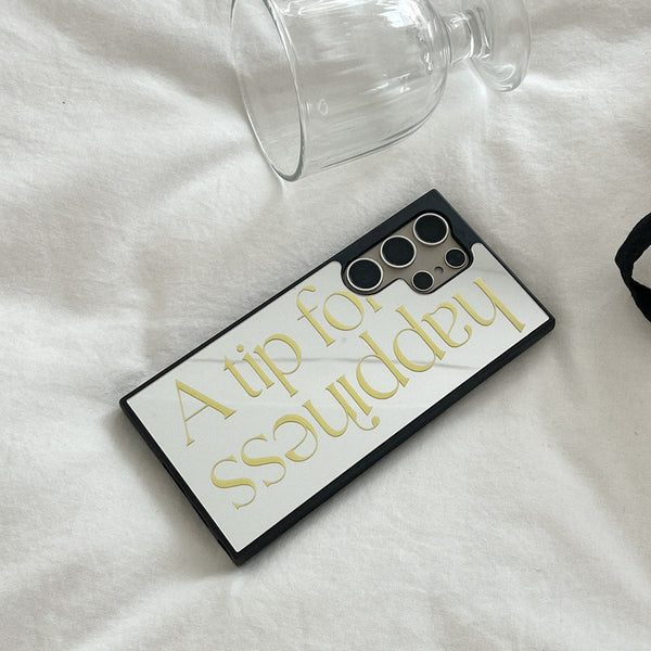 [Mademoment] Happiness Lettering Design Bumper Phone Case