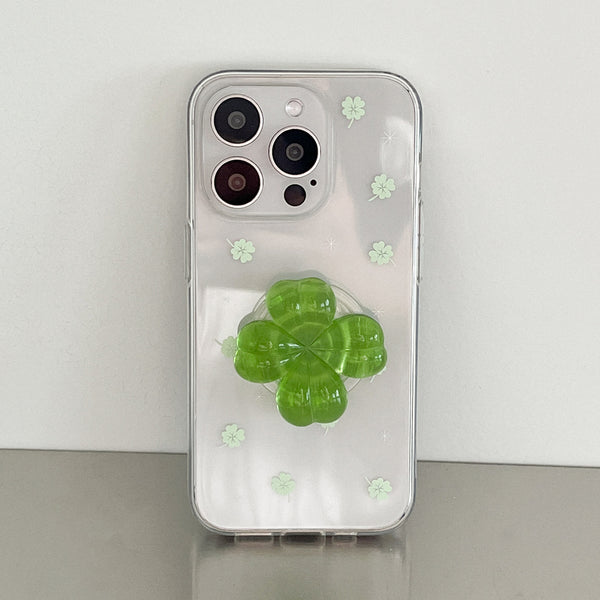 [Mademoment] Kind Of Luck Design Clear Phone Case (3 Types)