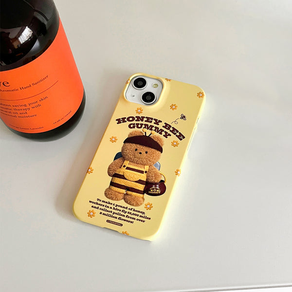 [THENINEMALL] Honey Bee Gummy Hard Phone Case (2 types)