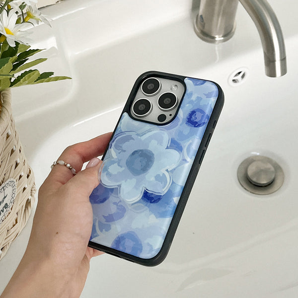 [Mademoment] Flower Watercolor Design Bumper Phone Case