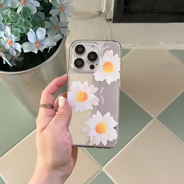 [Mademoment] Pure Daisy Design Glossy Mirror Phone