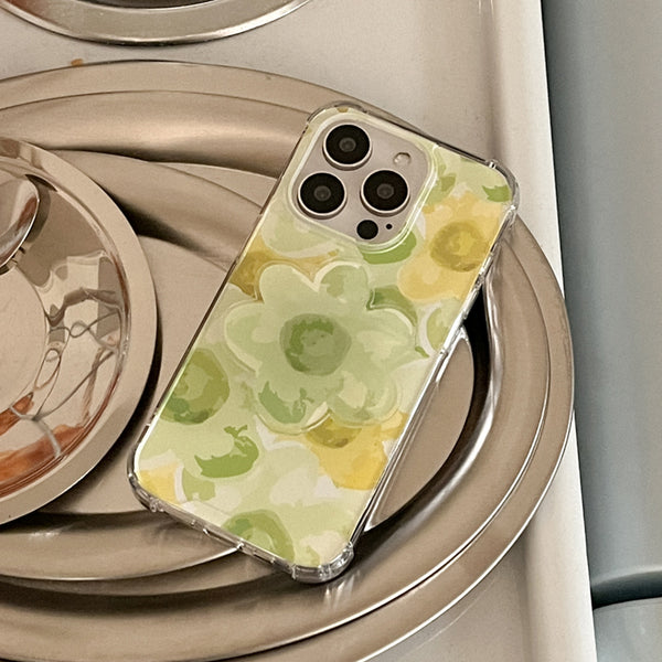 [Mademoment] Flower Watercolor Design Clear Phone Case (3 Types)