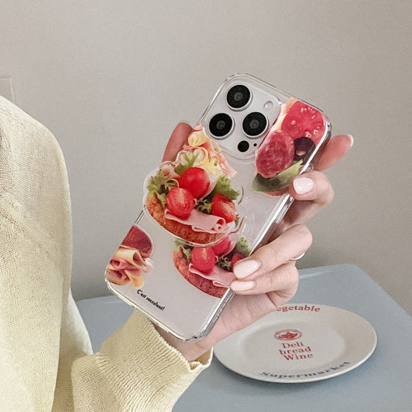 [Mademoment] Fresh Sandwich Design Glossy Mirror Phone