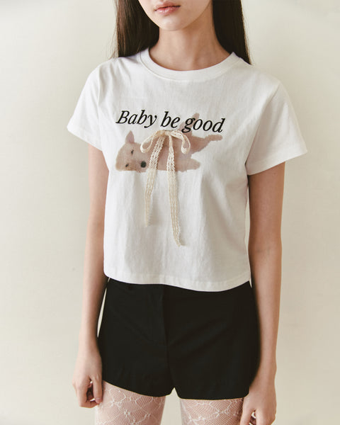 [NOIRNINE] Baby Be Good T-shirts (WHITE)