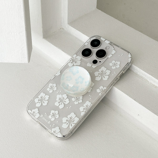 [Mademoment] Aloha Flower Design Clear Phone Case (3 Types)