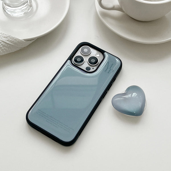 [Mademoment] Soft Cream Plain Design Bumper Phone Case