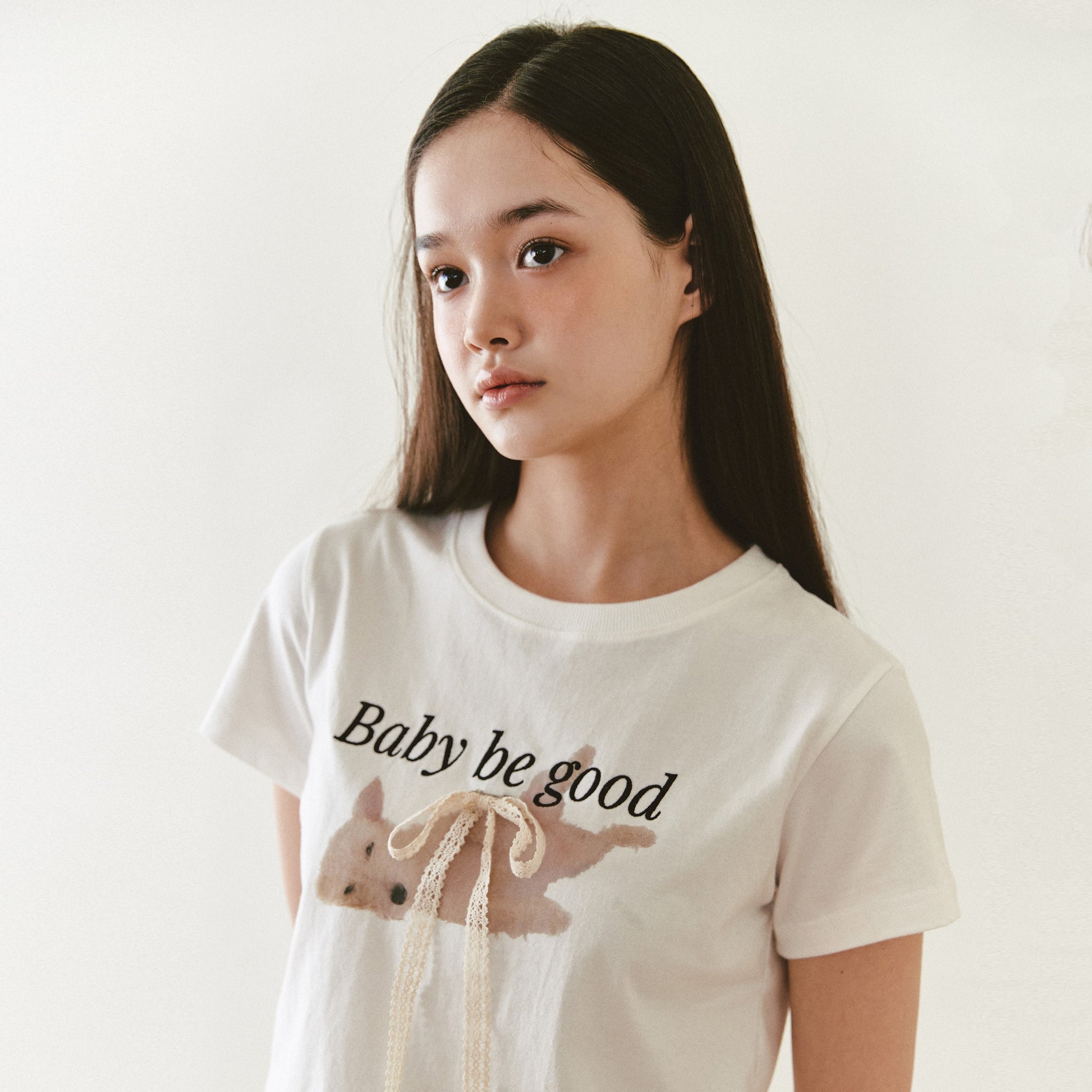 [NOIRNINE] Baby Be Good T-shirts (WHITE)