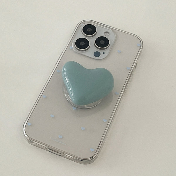 [Mademoment] Small Heart Pattern Design Clear Phone Case (3 Types)