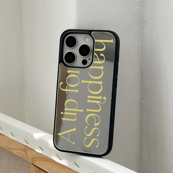 [Mademoment] Happiness Lettering Design Bumper Phone Case