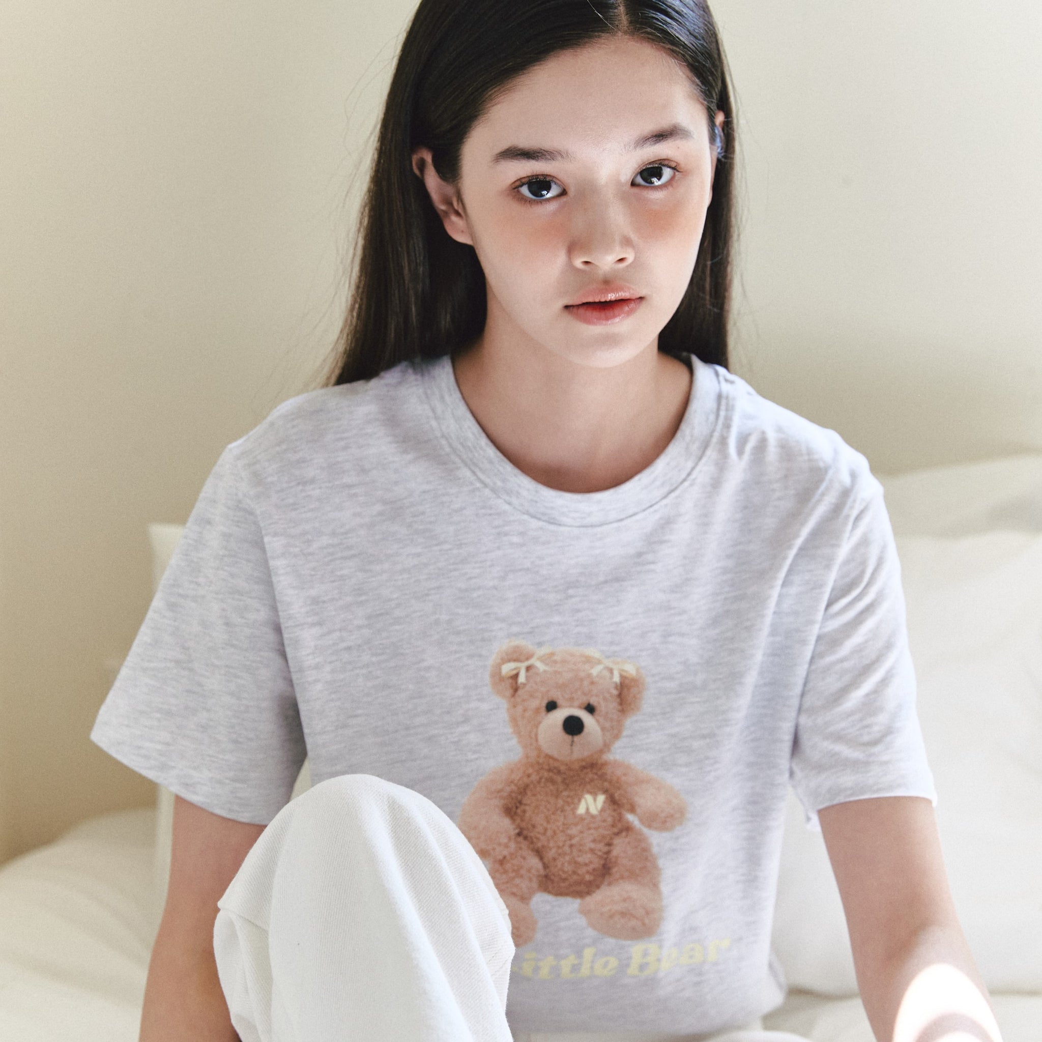 [NOIRNINE] The Little Bear T-shirts (GREY)