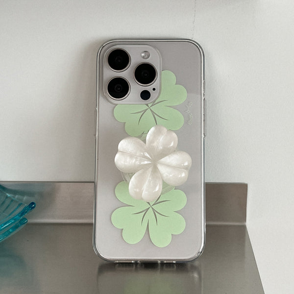 [Mademoment] Kind Of Luck Design Clear Phone Case (3 Types)