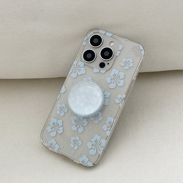 [Mademoment] Aloha Flower Design Clear Phone Case (3 Types)