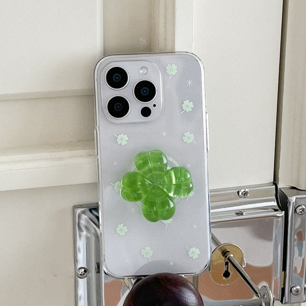 [Mademoment] Kind Of Luck Design Clear Phone Case (3 Types)