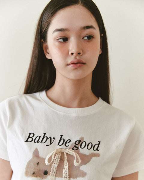 [NOIRNINE] Baby Be Good T-shirts (WHITE)