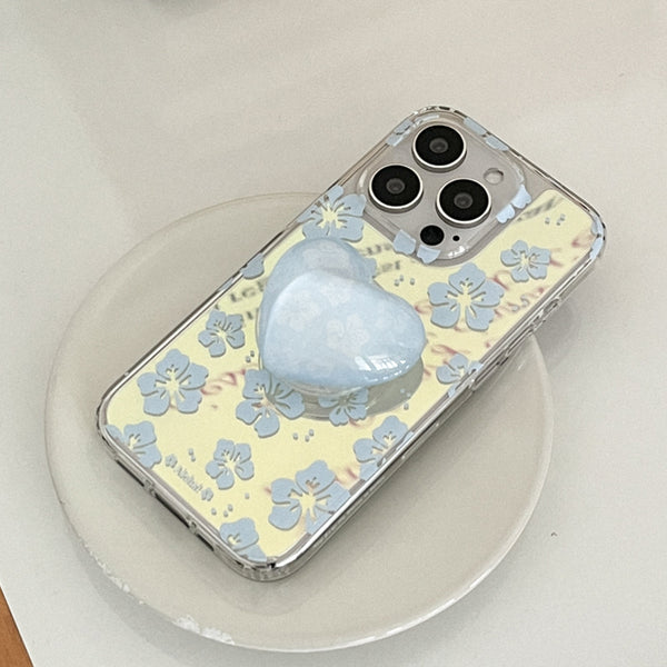 [Mademoment] Aloha Flower Pattern Design Glossy Mirror Phone Case