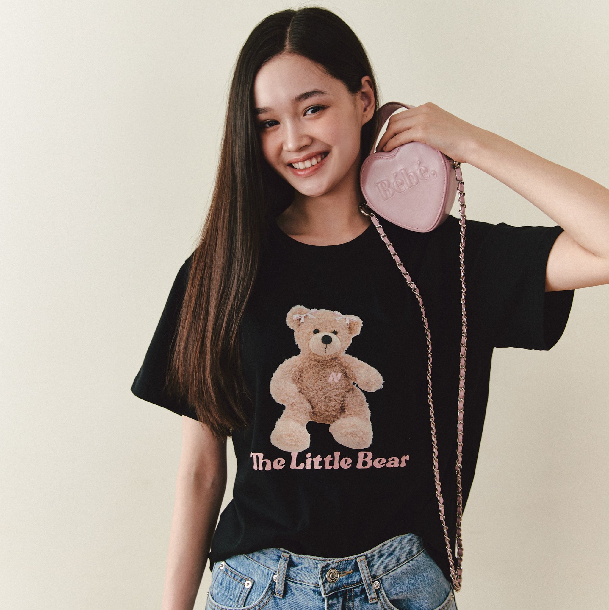 [NOIRNINE] The Little Bear T-shirts (BLACK)