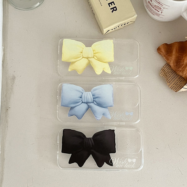 [Mademoment] Big Wish Ribbon Design Clear Phone Case (3 Types)