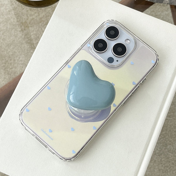 [Mademoment] Small Heart Pattern Design Glossy Mirror Phone