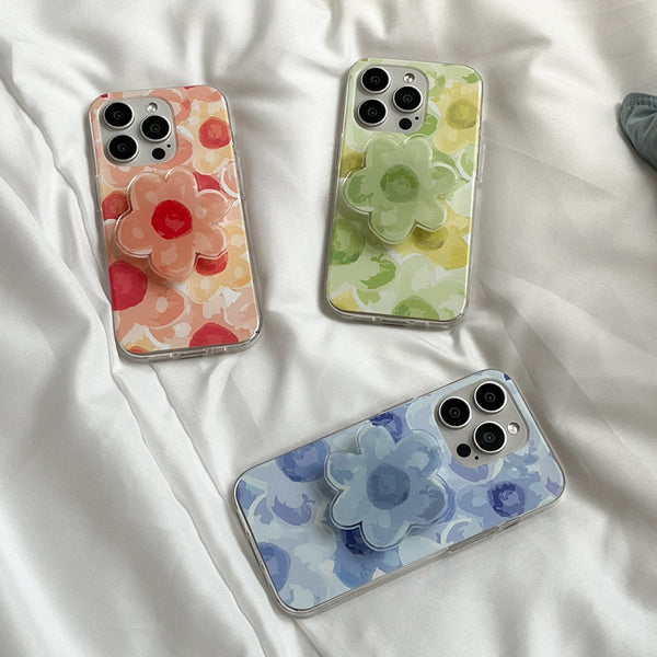 [Mademoment] Flower Watercolor Design Clear Phone Case (3 Types)