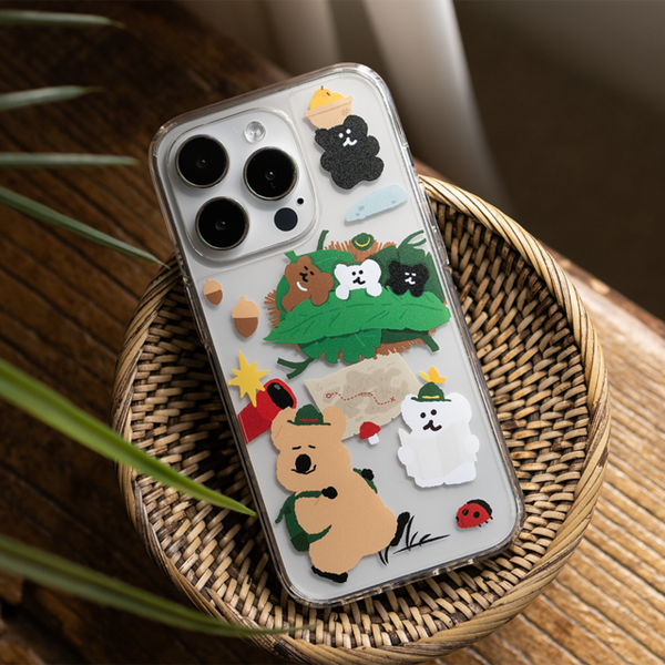 [Dinotaeng] Quokka & BOBO in the Woods Clear Case